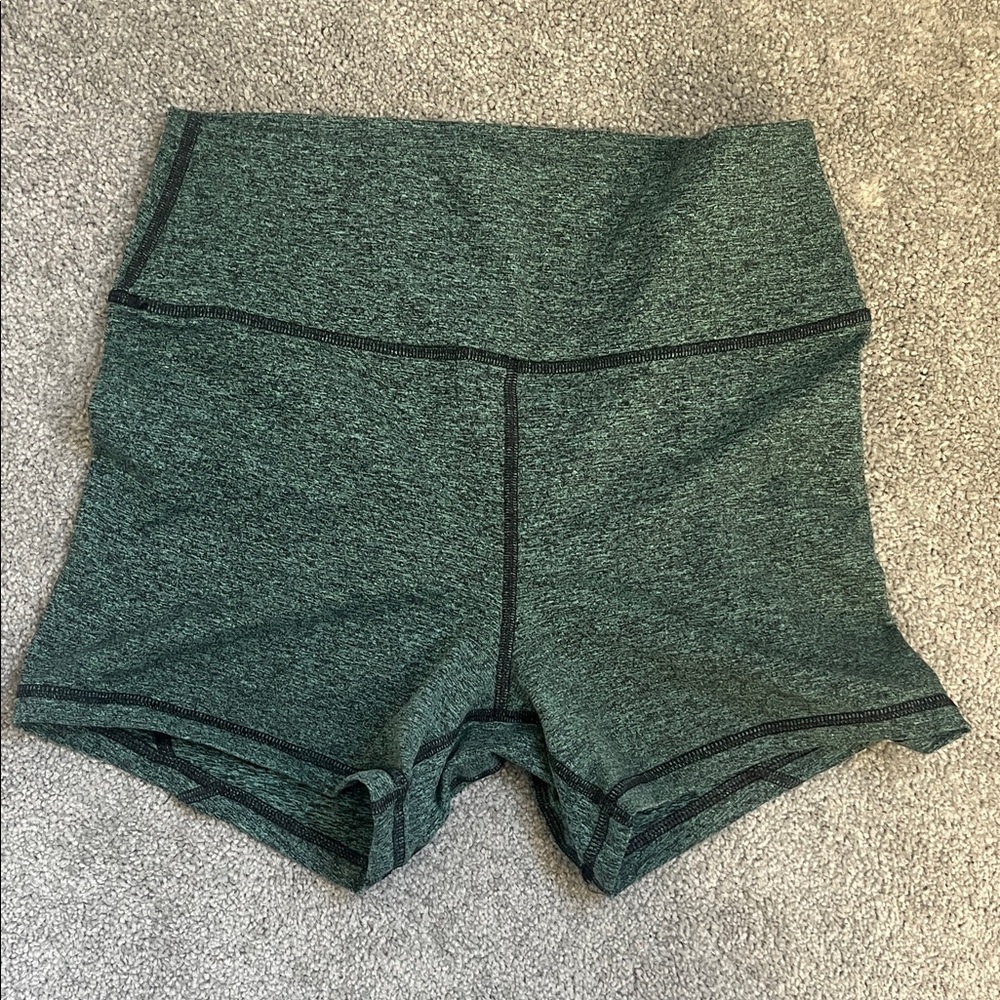 Fleo High-Waisted Forest Green Shorts